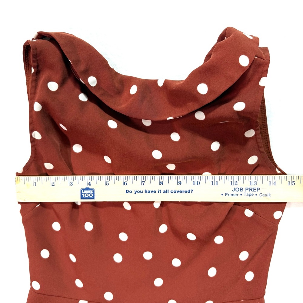 Boden Women's Sleeveless Dress Size 4 4R UK 8 8R Red Polka Dot Full Length - Picture 7 of 7